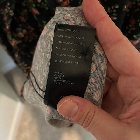 Maeve by Anthropologie Floral Marlie Button Front Tunic Mini Dress size 14 - Picture 9 of 10